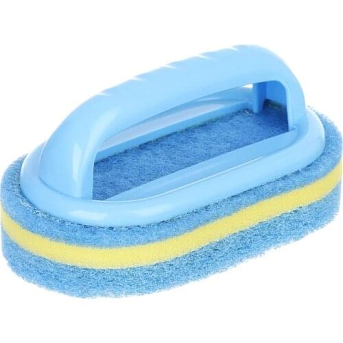 Handle Sponge Kitchen Cleaning Bathroom Toilet Kitchen Glass Wall Cleaning Bath Brush Bath BottomBathtub Ceramic Cleaning Tools