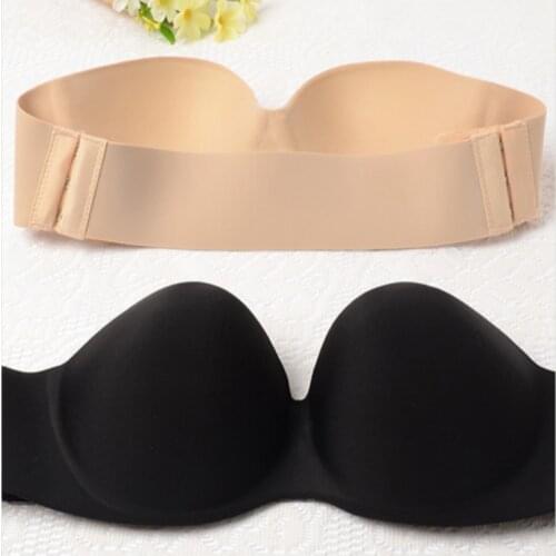 Sexy Double Push Up Bras For Women A Cup Thick Padded Bras For Women Self Adhesive Push Up Bra Gather Underwear 1/2 Cup Gather