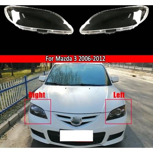Car Front Headlamp Lens Replacement Auto Shell Cover ( Sedan) For Mazda 3 2006 2007 2008 2009 2010 2011 2012 Transparent Shade