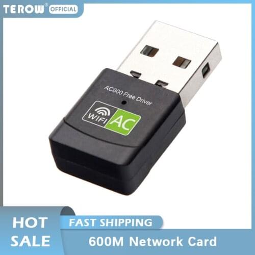 TEROW 11AC 600Mbps Dual Band Wireless Network Card 2.4GHz+5Ghz Free Driver Realtek RTL8811AU Chip Mini USB WiFi Network Adapter