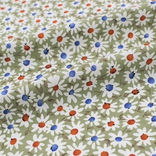 Color Sun Flower Pure Cotton Fabric For Dress Платье Tissus Au MÈTre Telas Por Metro Sewing Ткань Для Шитья Vestidos Coton DIY