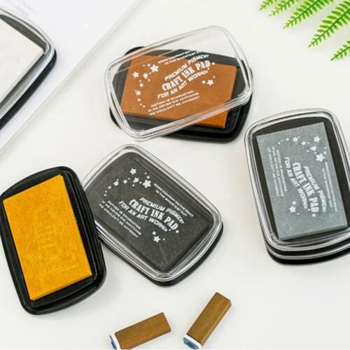 Large Size Vintage Inkpad DIY Craft Metallic Color Stamp Retro Ink Pads For Rubber Stamps Paper Scrapbooking Inkpads 6.7*10cm