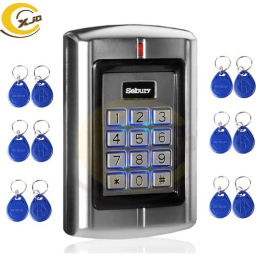 XJQ 1000 Users RFID Proximity Card Metal standalone access control Sebury Metal Case Shell Backlight Access Control Keypad