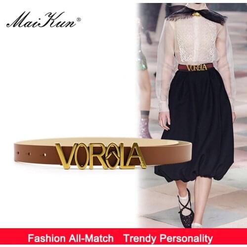 Maikun Fashion Ins Style Dress Ladies Belt Simple Wild Jeans Womens Casual Waistband For Women