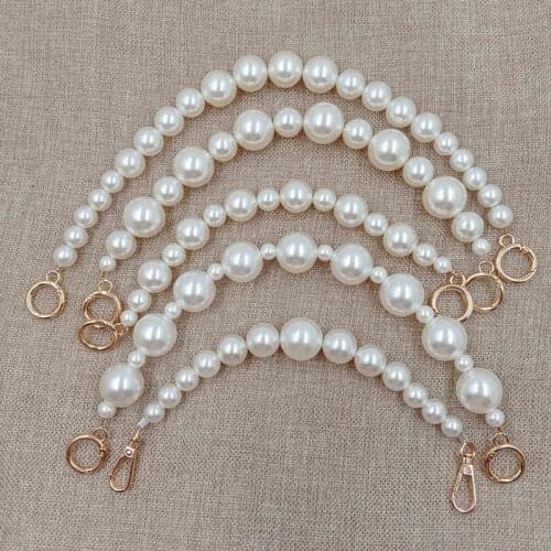 1PC Pearl Bag Strap For Handbag Handles Beaded Purse Belts DIY Replacement for Shoulder Bag Chain Bag Straps Bags Accessories