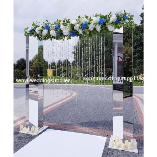 160cm tall)Luxury Props acrylic Mirror Mandap Acrylic Arch for Wedding Stage Decoration senyu2320