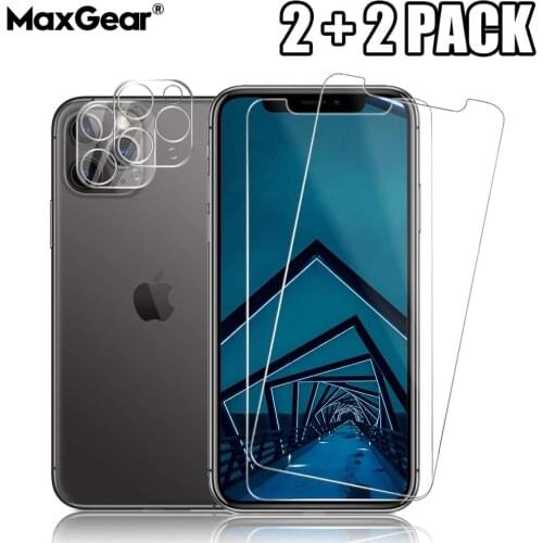 2+2 Pack Tempered Glass For iPhone 7 8 Plus 7P 8P Screen Protector On iPhone X XR XS 12 mini 11 Pro Max SE 2 Camera Lens Film