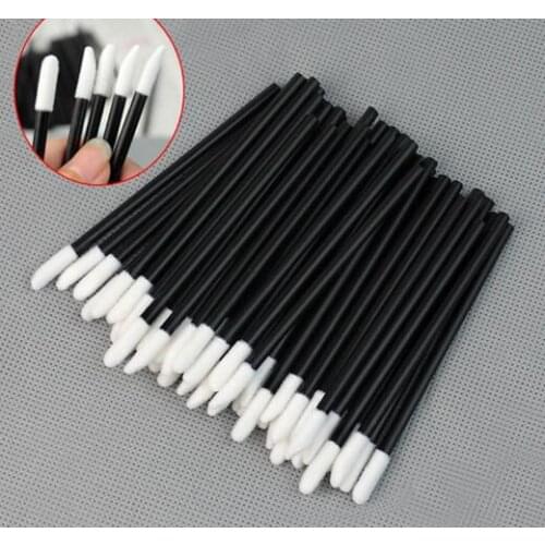 50pcs pack Disposable Cosmetic Lip Brush Lipstick Gloss Wands Applicator Makeup Tool Brush