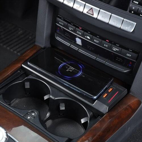 For Mercedes Benz W212 E Class 2012 2013 2014 2015 15W fast wireless QI charger phone charger charging case accessories