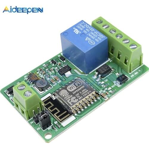 DC 5V-26V ESP8266 ESP-12F Wireless Wifi Relay Module 220V 10A Relay Module ESP12F 802.11b/g/n 2.4GHz 12V 24V
