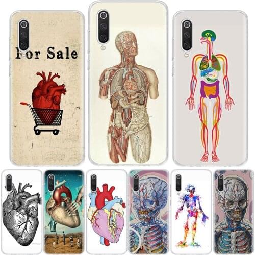 Human Organs Brain Meridian Kidney Phone Case For Xiaomi Redmi Note 10 9 9S 9C 9A 8 8T 8A 7 7A 6 6A 5 5A Pro S2 K20 K30 Coque