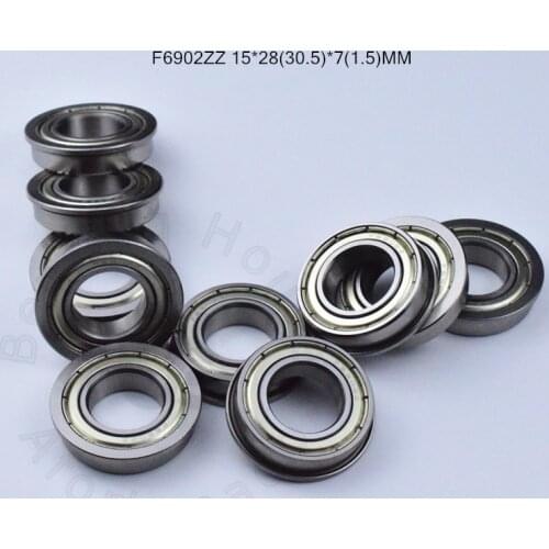 F6902ZZ 15*28(30.5)*7(1.5)MM 10pieces bearing Flange bearings 6902 F6902Z F6902ZZ chrome steel deep groove bearing