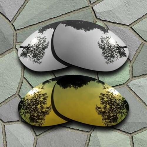 Chrome&Yellow Golden Sunglasses Polarized Replacement Lenses for Oakley X Metal XX