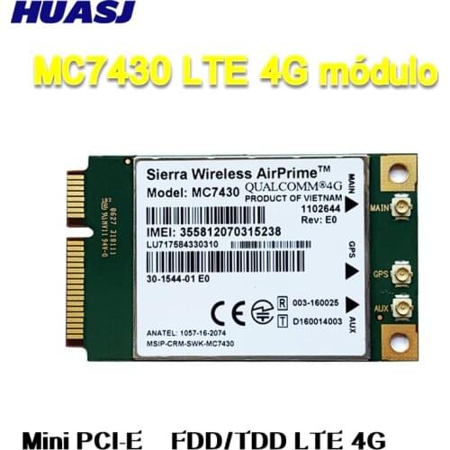 Huasj MC7430 LTE 4G módulo FDD-LTE TDD-LTE CAT6 HSPA + GNSS WWAN USB 3,0 MBIM interfaz de Tarjeta 4G