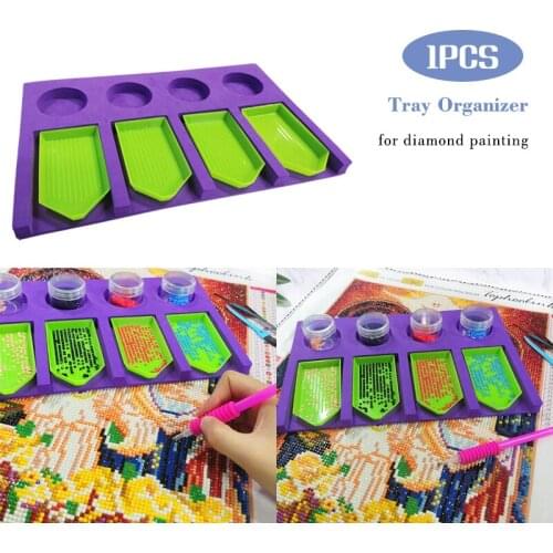 Diamond Painting Tools Kits Diamond Painting Accessories Tray Organizer for Adults, Multi-boat Holder for Tray Jar Containers