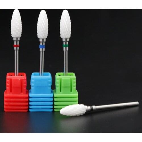 Nail Art Drill Bit Ceramic Polishing Milling Cutter for Pedicure Manicure Milling Cutter Accessories for Pedicure