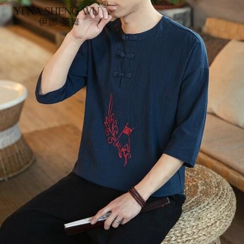 Japanese Style Kimono Men Shirts Asian Clothes Traditional Chinese Clothing For Men Japanese Yukata Kimonos Harajuku T-shirt