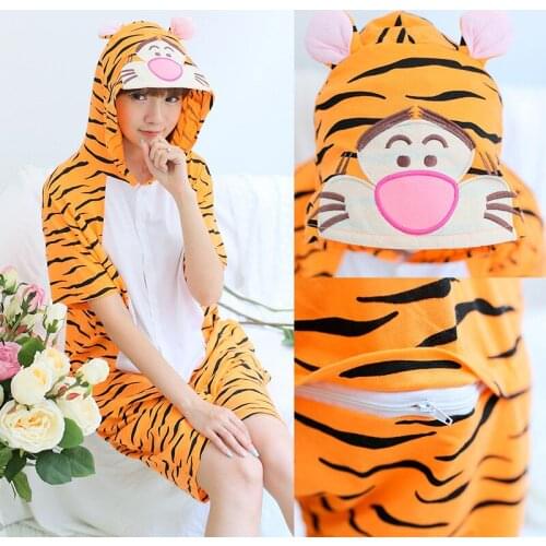 Totoro Panda Tiger Onesie Adult Animal Stitch Pajamas Suit Women Men Sleepwear Onepiece Boys Girls Jumpsuit Baby Cosplay Costume