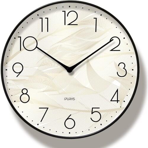 Round Wall Clock Simple Decorative Creative Nordic Modern Clock Wall Clock for Living Room Kitchen Office Bedroom