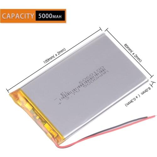 Li Po Li-ion Batteries Lithium Polymer Battery 3 7 V Lipo Li Ion Rechargeable Lithium-ion 6060100 5000mAh Bateria Replace