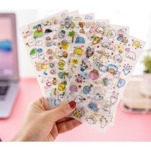 6 Pcs/pack Cute Little Sea Lion Stickers Paper Decoration Diy Ablum Diary Scrapbooking Label Sticker Kawaii Stickers Stationery