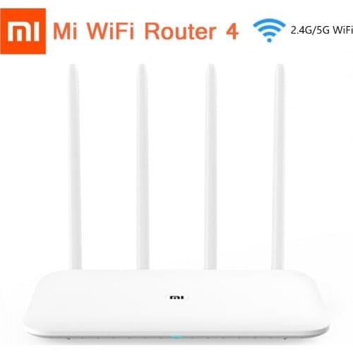 Original Xiaomi Mi WiFi Router 4 WiFi Repeater 2.4G 5GHz 128MB DDR3-1200 Dual Band Dual Core 880MHz APP Control Wireless Router