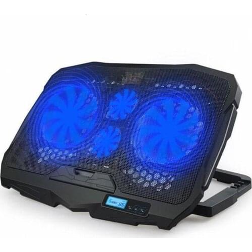 Desk Adjustable Laptop Stand Cooler Fan Laptop Cooling Pad with 4 Fans 2-USB Notebook Stand Holder for 14/15.6 inch Notebook