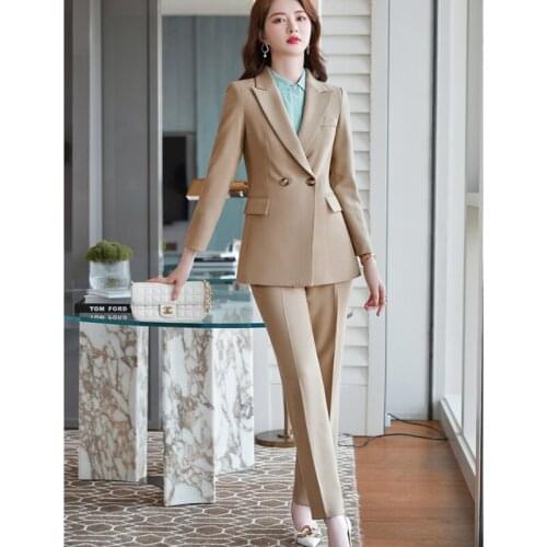 Professional ladies suit pants autumn and winter elegant temperament Slim ladies office jacket casual pants high quality