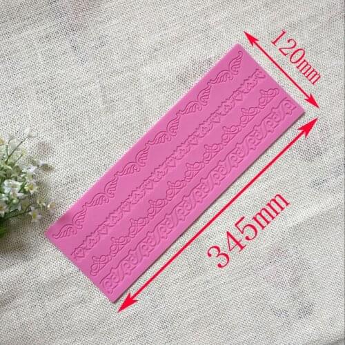 Cake lace silicone mold Cake surrounded by decorative molds Fondant silicone mold DIY kitchen gadgets