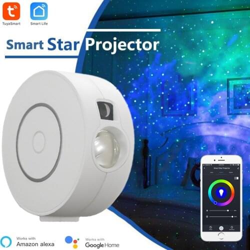 WiFi Tuya Smart Projector Round Starry Sky Light App Remote Control Party Atmosphere Light Smart Life Support Google Home