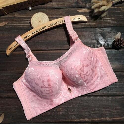 Noble lace bra lingerie Womens Full Coverage Jacquard sexy Sheer Underwire Plus Size Bras for women 36-48 C D E cup bras C3311