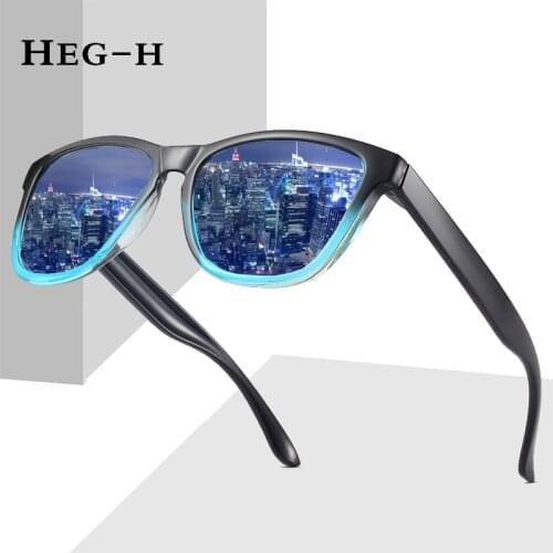HEG-H 2021 New Selling Polarized Sunglasses for Men Driving Sun glasses Shades 80s Retro Style Brand Design Square