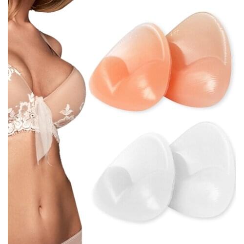 2021 Invisible Pads Women invisible Inserts Push Up Bra Insert Breast Bra Triangle Pads Enhancer Breast Pads Silicone Gel Bra