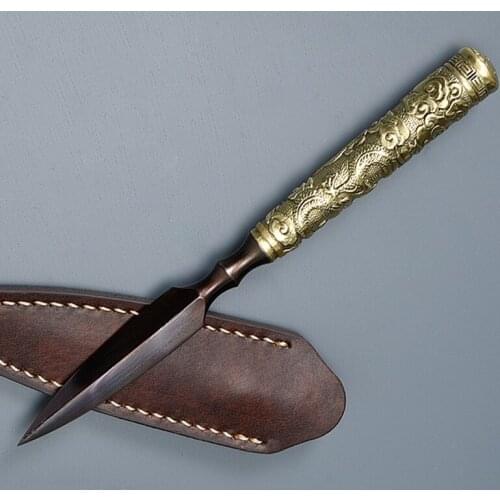 Gold Copper Tea Knife Pry Tea Cake Tool Creative Needles Cutter Cones Chinese Kung Fu Tea Set Accessories Teaware Knives Crafts