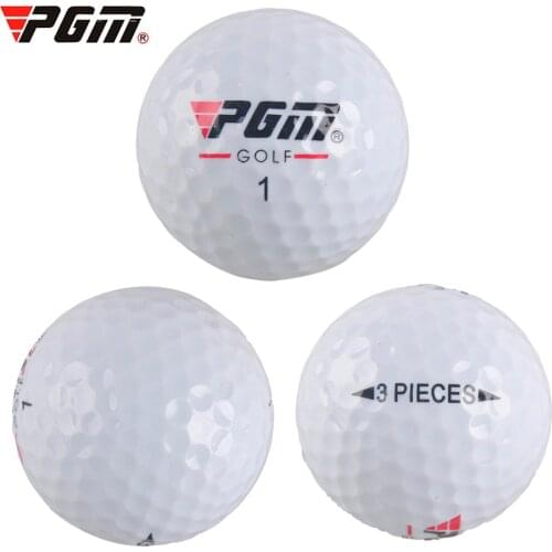 PGM 1pcs Outdoor Sport Golf Game Training Match Competition Rubber Three Layers High Grade Golf Ball White