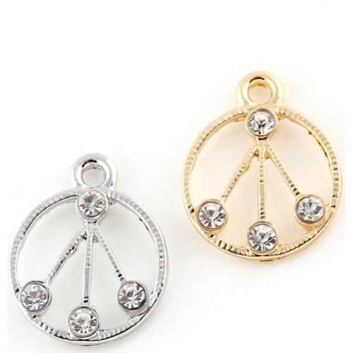 10pcs/lot Rhinestone Dangle Handmade Charms Pendant DIY for Bracelet Necklace Bag