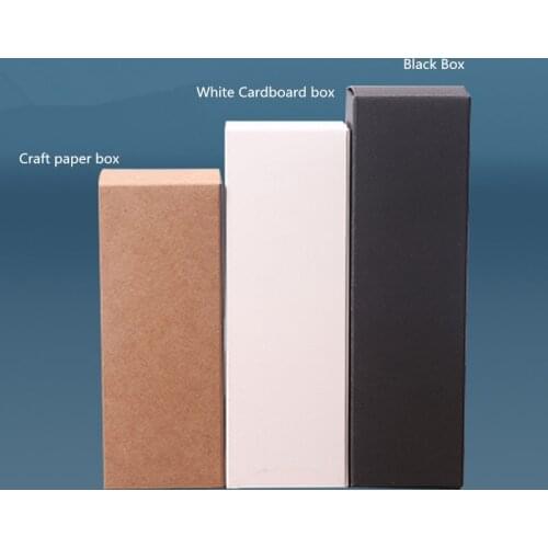 Promotion!! 10pcs Black white Kraft Paper cardboard box Lipstick Cosmetic Perfume Bottle Kraft Paper Essential Oil Packaging Box