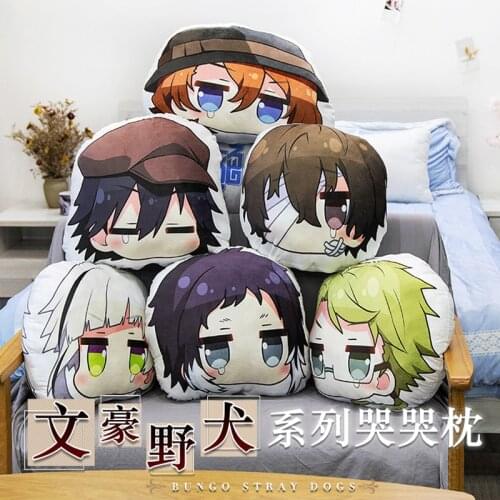 Anime Bungo Stray Dogs Dazai Osamu Plush Cushion Throw Pillow Nakajima Atsushi Double Side Printed Bed Sofa PP Cotton Pillow
