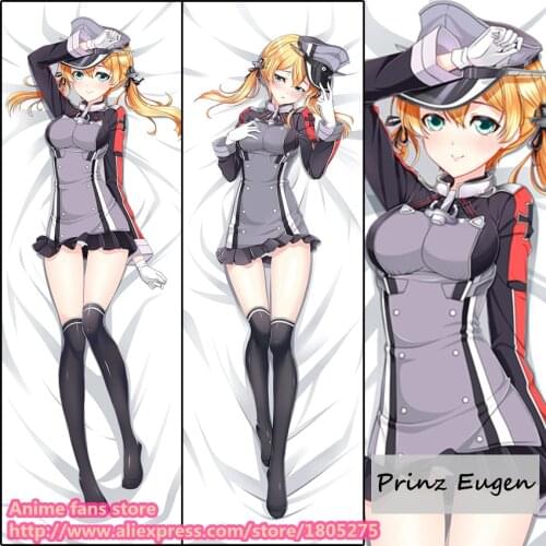 Anime Game Kantai Collection Prinz Eugen Japan Pillowcase Pillow Cover Case decorative Hugging Body Bedding