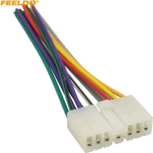 FEELDO 1PC Car Audio CD/DVD Stereo Wiring Harness Adapter Plug for Wuling Fudi Factory OEM Radio Wire Cable #CT3036