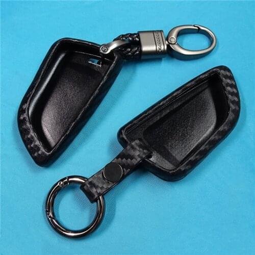 Car Key Case Cover Carbon Fiber For BMW X1 X3 X5 X6 Series 1 2 5 7 F15 F16 E53 E70 E39 F10 F30 G30 Car key Fob Shell Protecor
