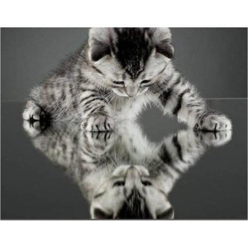 Diamond mosaic animal cute cat mozaik puzzle 5d diy diamond embroidery diamond painting full square round drill kittenZP-467