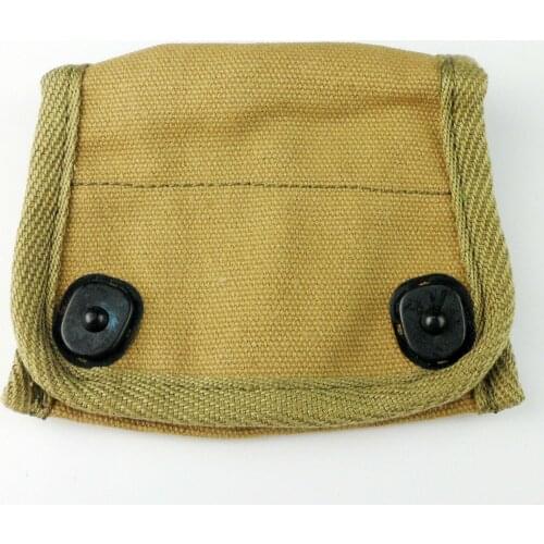 WWII WW2 U.S. Army Military Compass Pouch Case Holder Canvas Metal Clasp SOLDIER MILITARY WAR REENACTMENTS