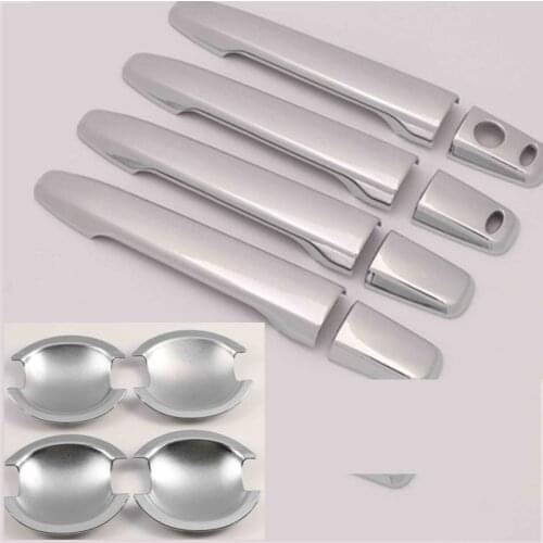 For Mitsubishi ASX 2010-2018 ABS Chrome Door Handle Bowl Door handle Protective covering Cover Trim Car Styling