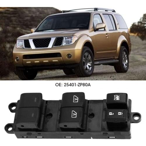 Car Front Left Power Window Master Control Switch Fit for Nissan Pathfinder 2007 2008 2009 2010 2011 2012 25401-ZP80A