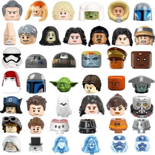 Mini Model Toys Movie Series Star W Charaters Action Figure Heads Building Blocks Kids For Children Bricks Gifts