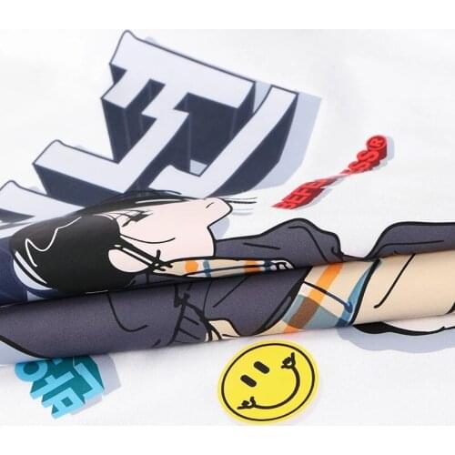 2021 summer short-sleeved T-shirt male hip-hop cartoon pure cotton casual Y2K T-shirt street style print Harajuku Harajuku