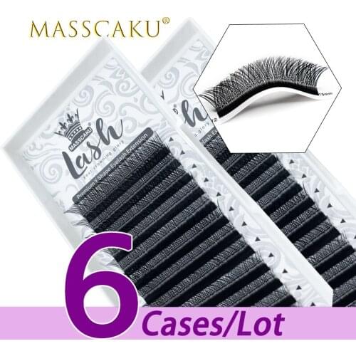 6case/lot Top quality y style eyelashes extension premium mink soft light natural 8-15mm & mix length false eyelash extension