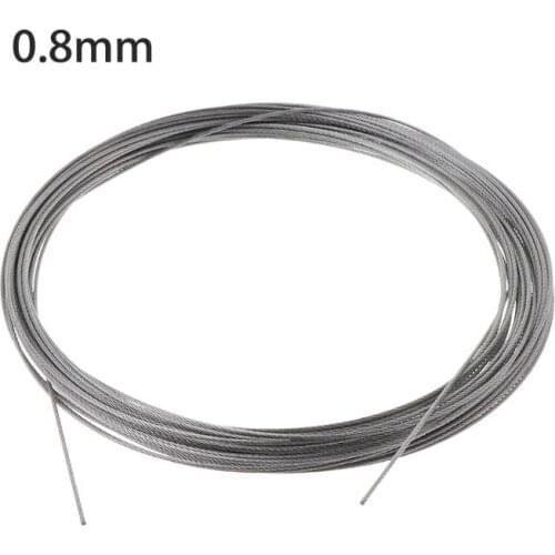 New 10m 304 Stainless Steel Wire Rope Soft Fishing Lifting Cable 7×7 Clothesline