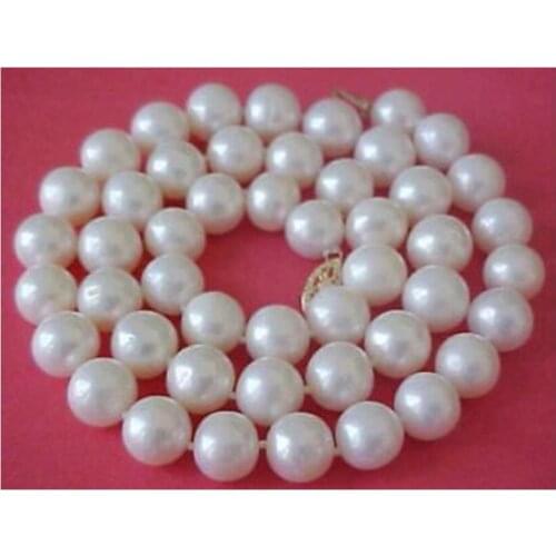 New 9-10MM AA+ WHITE Freshwater PEARL NECKLACE 18